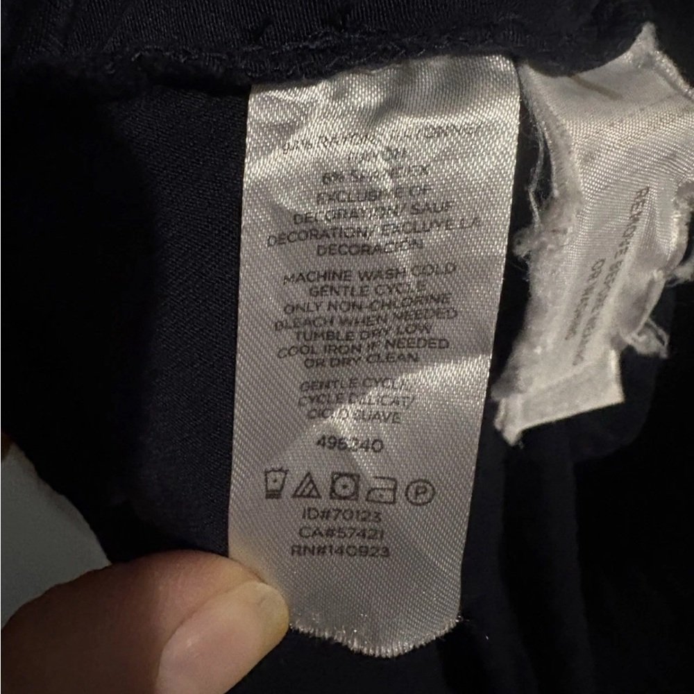 LOFT Navy Dress with Yellow & White Floral Embroidery - Picture 7 of 9